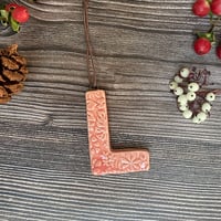 Image 1 of Ceramic Letter "L" Hanging Decoration