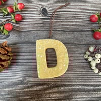 Image 1 of Ceramic Letter "D" Hanging Decoration