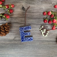 Image 2 of Ceramic Letter "E" Hanging Decoration