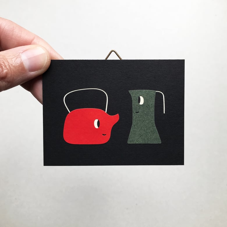 Image of Mocha & Kettle, mini paper cut