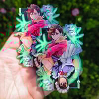 Image 1 of Queen of Hearts Pin (Swirl Pearl Card)