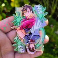 Image 3 of Queen of Hearts Pin (Raw Sandblast Card)