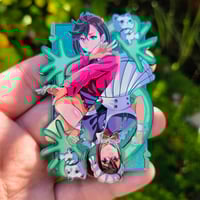Image 2 of Queen of Hearts Pin (Raw Sandblast Card)