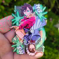 Image 4 of Queen of Hearts Pin (Raw Sandblast Card)