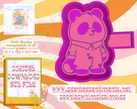 Image 2 of Cute Panda in Pajamas Mold|Housing Mold Maker STL File for Freshies|Candle|Aroma Beads|Freshie Mold