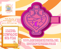 Image 2 of Goth Moon Potion Mold|Housing Mold Maker STL File for Freshies|Candle|Aroma Beads|Freshie Mold