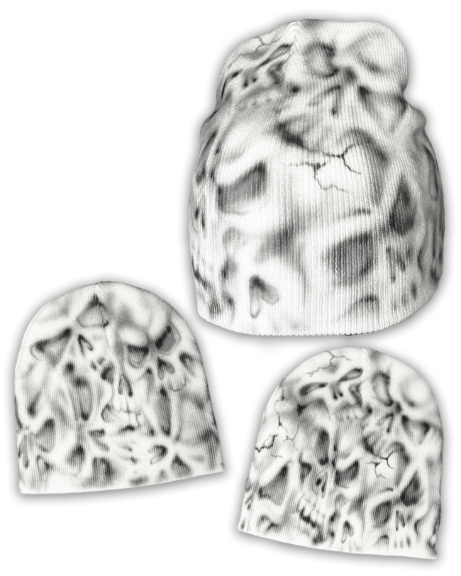 Airbrushed Skulls beanies