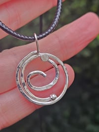 Image 2 of Mens Sterling Silver Necklace - Big Swirl 