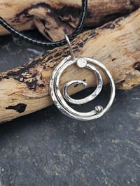 Image 4 of Mens Sterling Silver Necklace - Big Swirl 