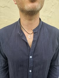 Image 1 of Mens Sterling Silver Necklace - Big Swirl 