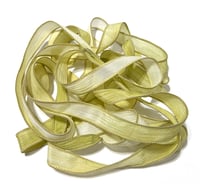Image 2 of 1PC. GOLDEN PEAR 42" hand dyed wrist wrap bracelet silk ribbon//Yoga wrist wrap bracelet ribbon