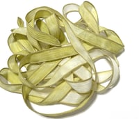 Image 6 of 1PC. GOLDEN PEAR 42" hand dyed wrist wrap bracelet silk ribbon//Yoga wrist wrap bracelet ribbon