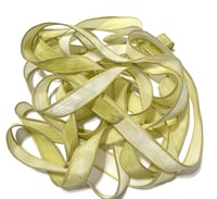 Image 7 of 1PC. GOLDEN PEAR 42" hand dyed wrist wrap bracelet silk ribbon//Yoga wrist wrap bracelet ribbon
