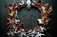 Image 3 of The Axeman Is Coming etched brass earrings