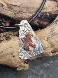 Image 2 of Mens Necklace. ' The Eagle ' Sterling Silver & Copper