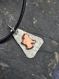 Image 3 of Mens Necklace. ' The Eagle ' Sterling Silver & Copper
