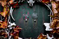 Image 1 of Pillory etched brass earrings