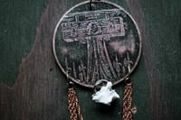 Image 3 of Pillory etched brass earrings