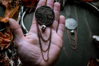 Image 5 of Pillory etched brass earrings