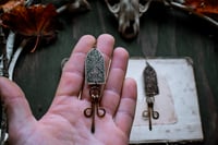 Image 5 of Ornaments of Old etched brass earrings