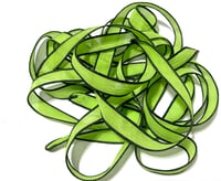 Image 2 of 1PC. NEON GREEN 42" hand dyed wrist wrap bracelet silk ribbon//Yoga wrist wrap bracelet ribbon