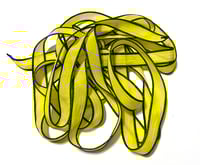 Image 3 of 1PC. NEON YELLOW 42" hand dyed wrist wrap bracelet silk ribbon//Yoga wrist wrap bracelet ribbon