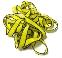 Image 5 of 1PC. NEON YELLOW 42" hand dyed wrist wrap bracelet silk ribbon//Yoga wrist wrap bracelet ribbon