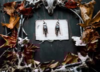 Image 2 of Copper Raven Skull ear hangers