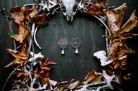 Image 3 of Archaic etched brass earrings