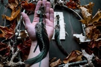 Image 6 of Braided Feather and Bone earrings