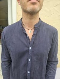 Image 3 of Mens Necklace - Cornish Green Seaglass 