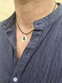 Image 1 of Mens Necklace - Cornish Green Seaglass 