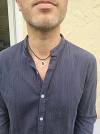 Image 5 of Mens Necklace - Cornish Green Seaglass 