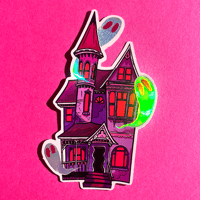 Image 2 of haunted house ✧ holographic sticker
