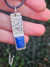 Image 6 of Mens Necklace  - Lapis Lazuli Gemstone & Sterling Silver 
