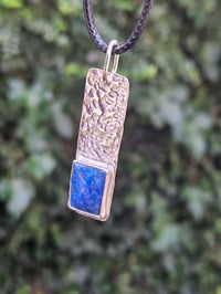 Image 2 of Mens Necklace  - Lapis Lazuli Gemstone & Sterling Silver 