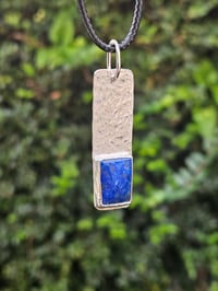 Image 5 of Mens Necklace  - Lapis Lazuli Gemstone & Sterling Silver 