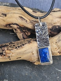Image 7 of Mens Necklace  - Lapis Lazuli Gemstone & Sterling Silver 