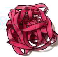 Image 3 of 1PC. NEON PINK 42" hand dyed wrist wrap bracelet silk ribbon//Yoga wrist wrap bracelet ribbon