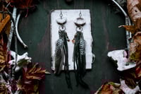 Image 2 of Bone and Fringe assemblage earrings