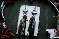 Image 3 of Bone and Fringe assemblage earrings