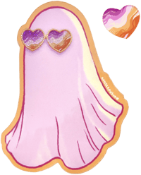 Image 2 of gay ghosts ✧ glitter stickers
