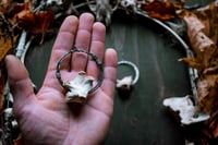 Image 3 of Bone and Steel hoop earrings