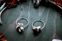 Image 4 of Bone and Steel hoop earrings