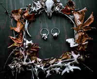 Image 5 of Bone and Steel hoop earrings