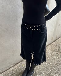 Image 2 of ITALIAN BLACK STUDDED SKIRT