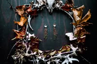 Image 2 of Cascading bone and chain earrings