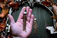 Image 4 of Cascading bone and chain earrings