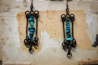 Image 4 of Turquoise and Steel earrings