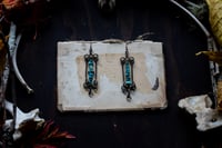 Image 1 of Turquoise and Steel earrings